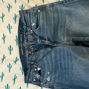 American eagle wide leg jeans size 8 mid rise